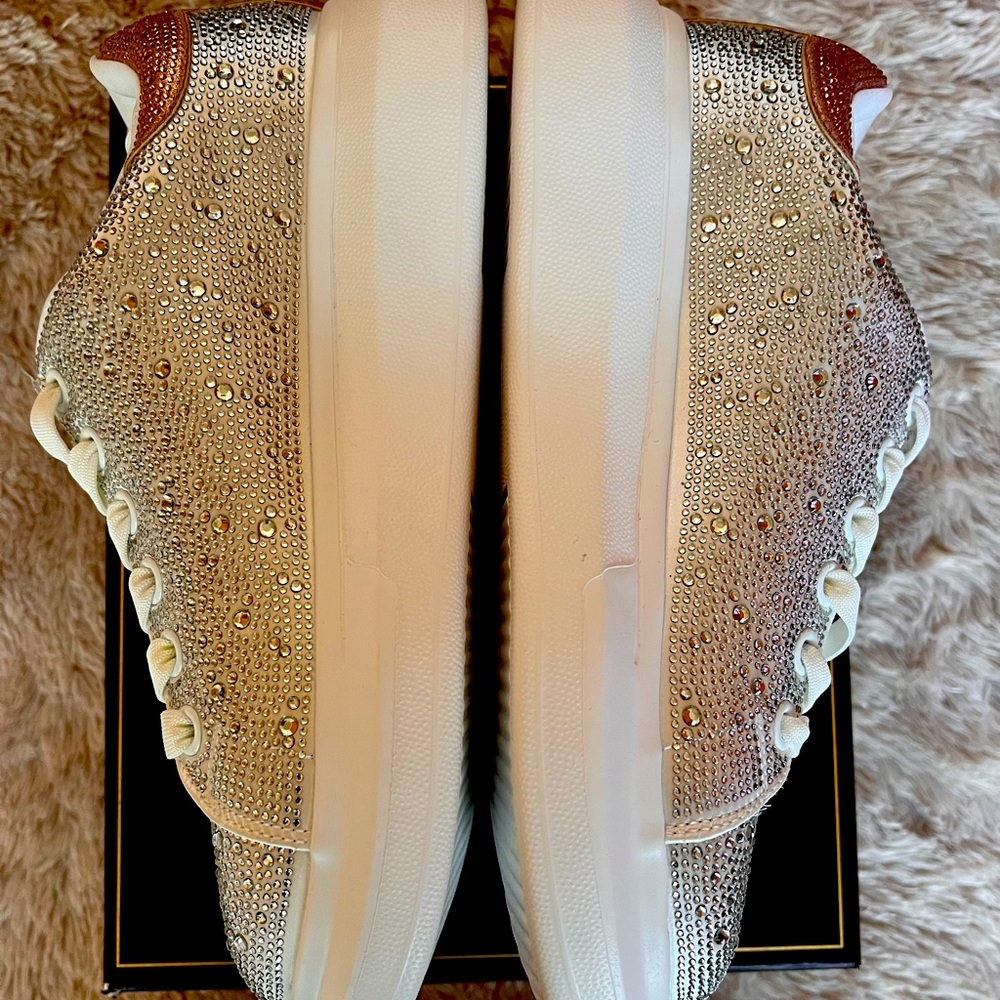 Inc. Rhinestone Platform Sneakers